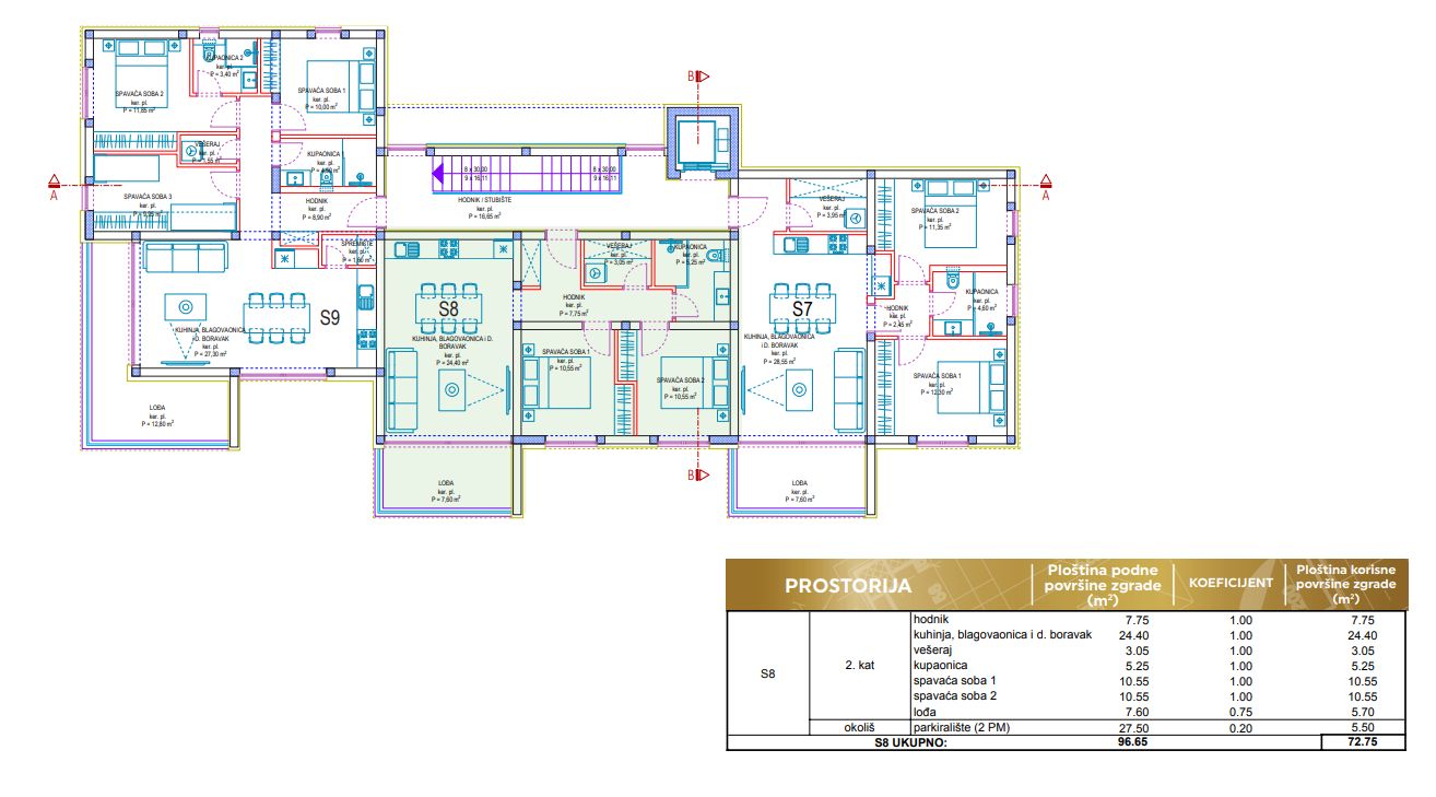 Stan u Privlaci, 72.75m², 2 sobe — slika 5