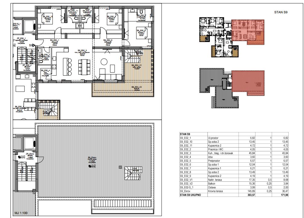 Stan u Privlaci, 171.96m², 3 sobe — slika 4