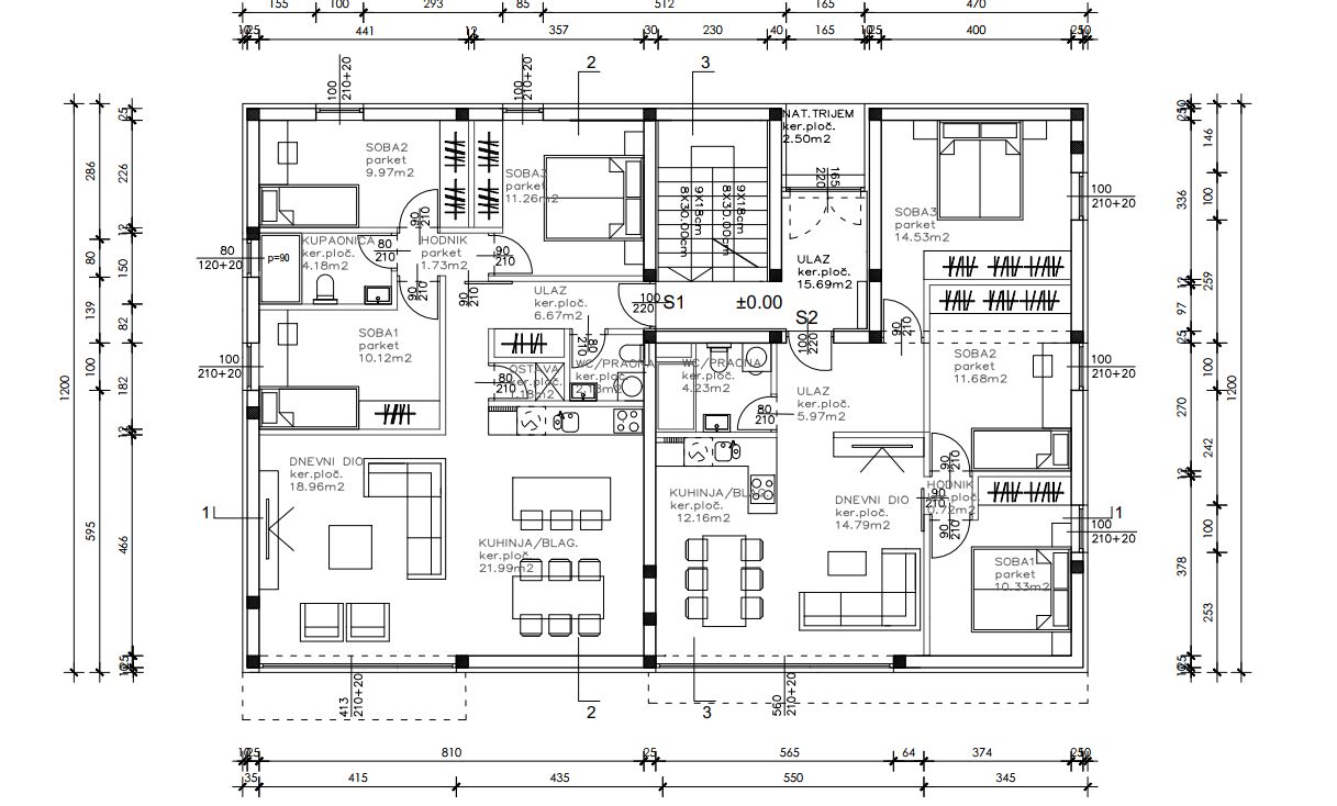 Stan u Sukošanu, 90m², 3 sobe — slika 4