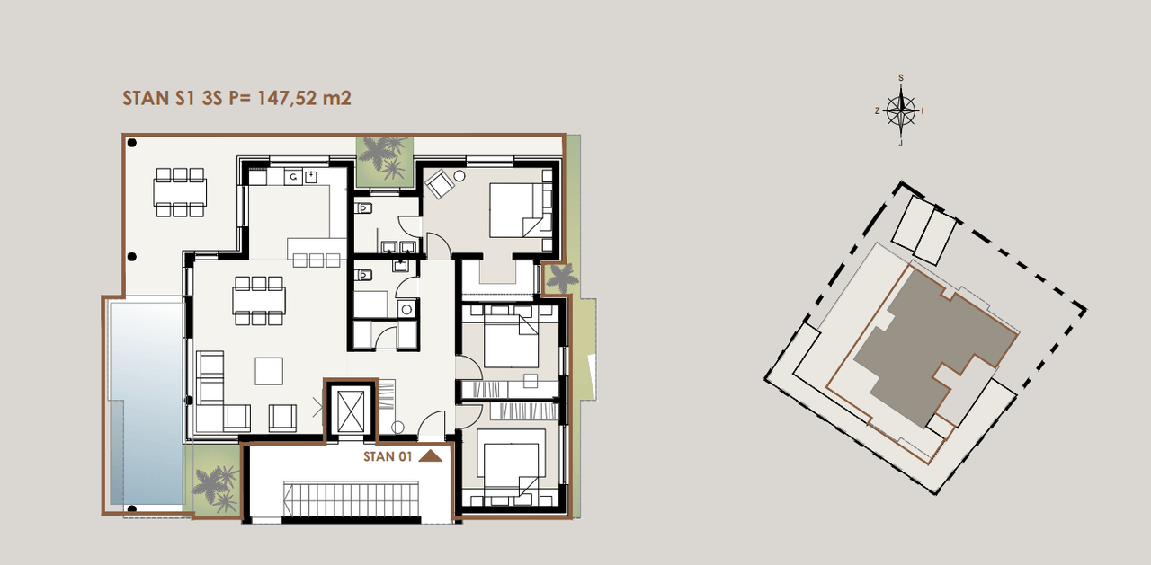 Wohnung u Viru, 147.52m², 3 sobe, slika 4