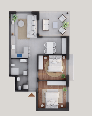 Apartment u Viru, 77m², 2 sobe, slika 5