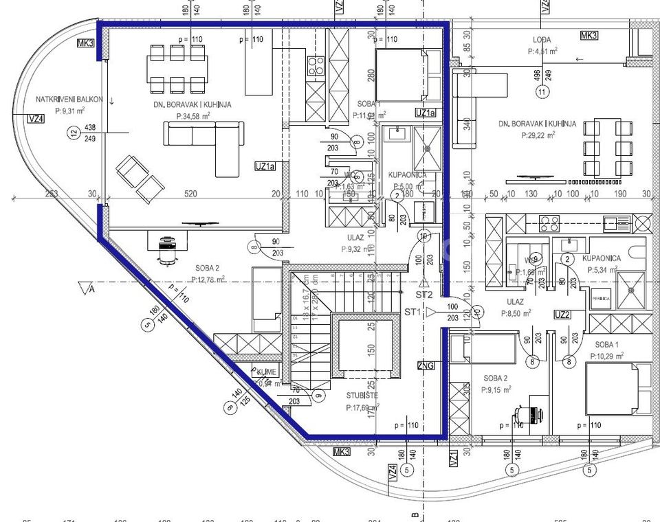 Appartamento u Tar-Vabrizi, 83m², 2 sobe, slika 3