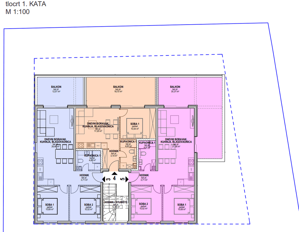 Apartment u Povljani, 68.81m², 2 sobe, slika 4
