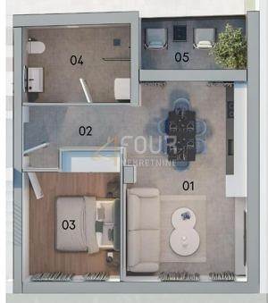 Apartment u Puli, 55.32m², 1 soba, slika 5