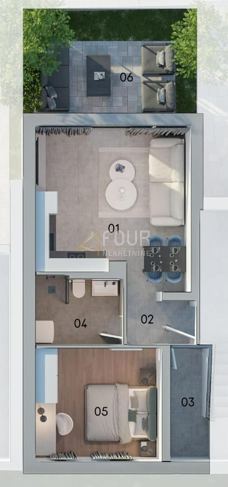 Wohnung u Puli, 45.28m², 1 soba, slika 5
