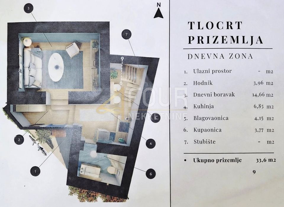 Kuća u Ližnjanu, 65.9m²
