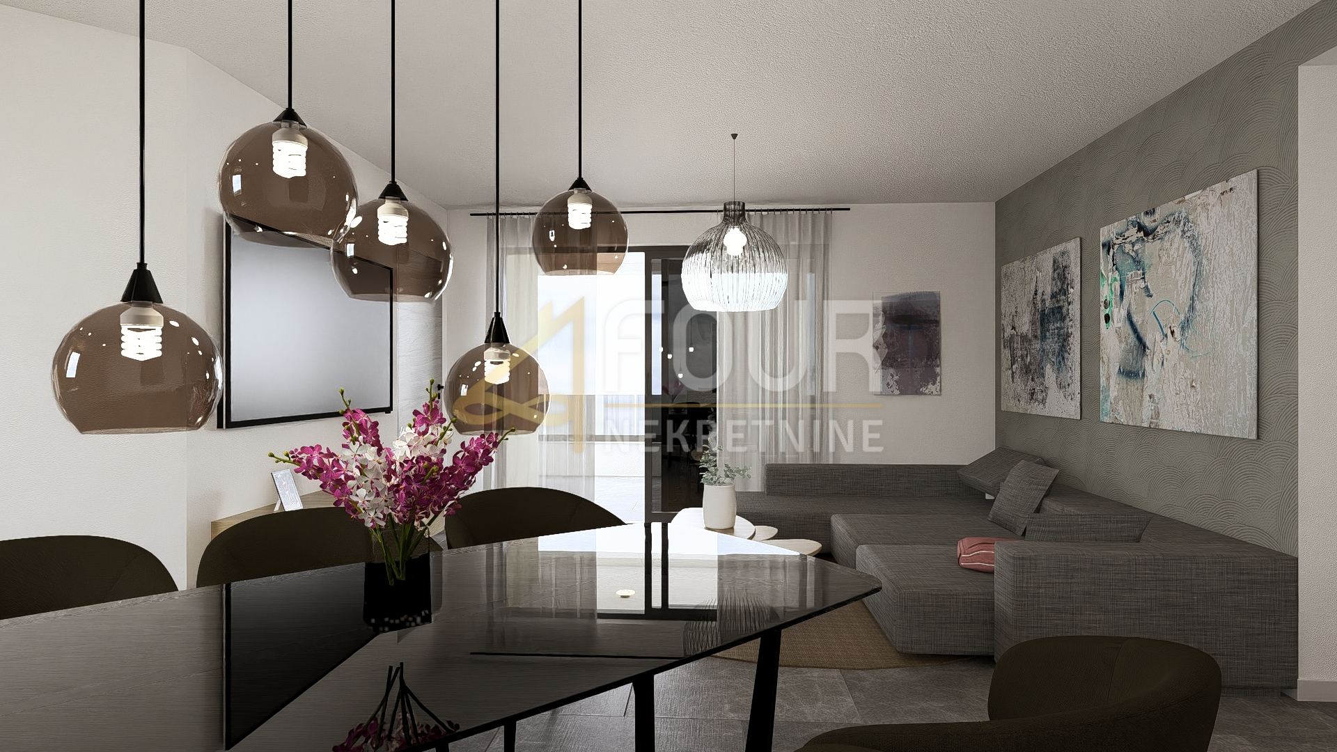 Wohnung u Vrbniku, 102.4m², 3 sobe