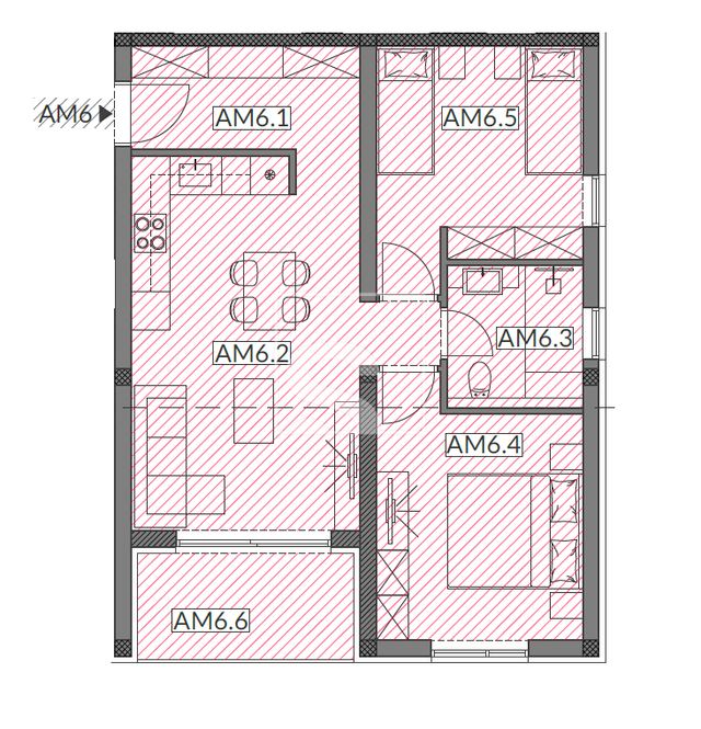 Appartamento u Medulinu, 62.5m², 2 sobe, slika 2