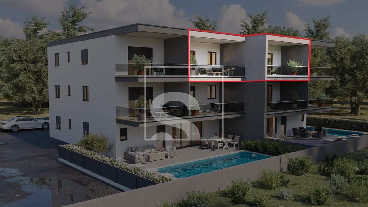 Wohnung u Novigradu, 91.81m², 2 sobe