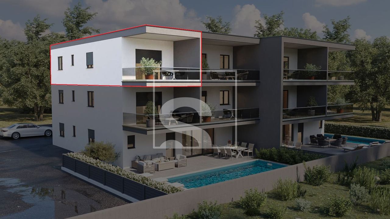 Wohnung u Novigradu, 81.22m², 2 sobe