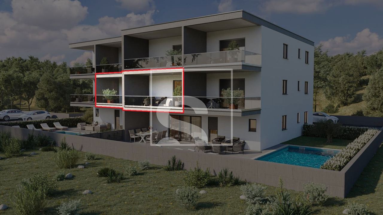 Wohnung u Novigradu, 91.81m², 2 sobe