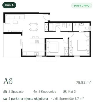 Appartamento u Vodnjanu, 78.82m², 2 sobe, slika 2