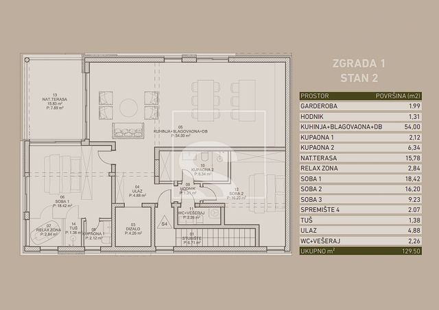 Apartment u Poreču, 129.5m², 2 sobe, slika 2