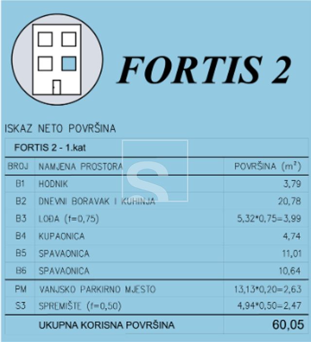 Appartamento u Puli, 60.05m², 2 sobe, slika 4