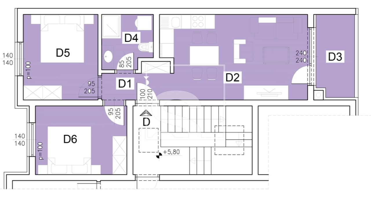 Apartment u Puli, 60.12m², 2 sobe, slika 3