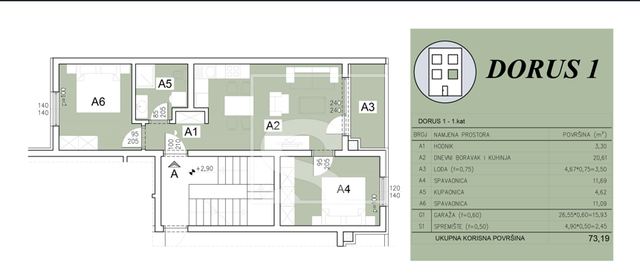 Appartamento u Puli, 73.19m², 2 sobe, slika 2