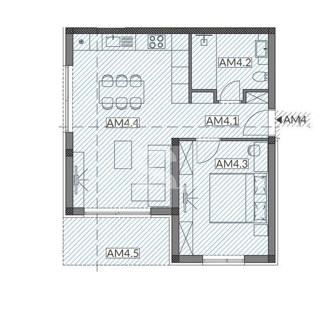 Appartamento u Medulinu, 63.06m², 1 soba, slika 2
