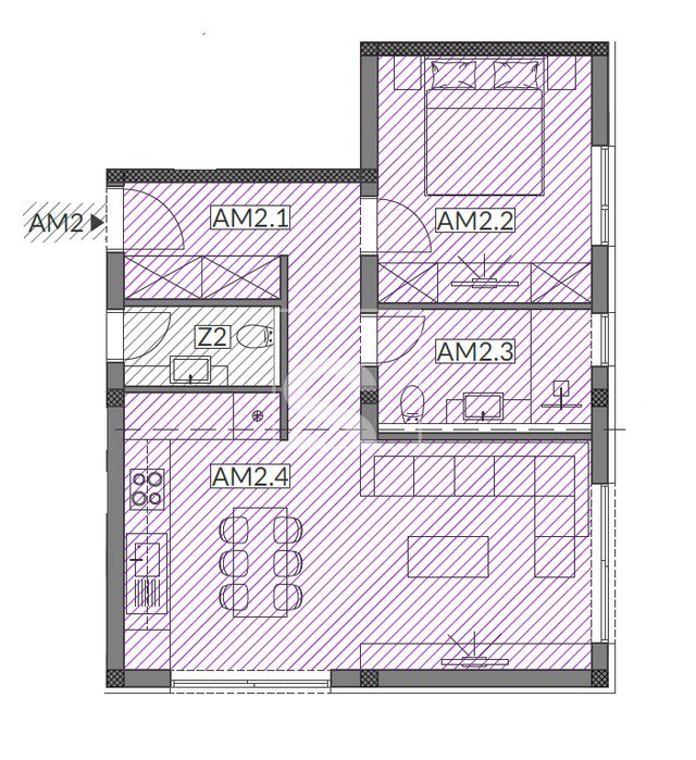 Appartamento u Medulinu, 66.92m², 1 soba, slika 2