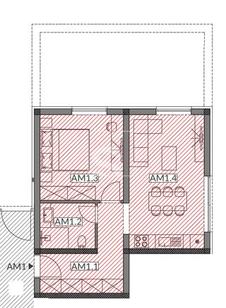 Appartamento u Medulinu, 51.71m², 1 soba, slika 2
