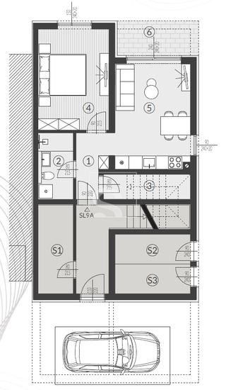 Apartment u Puli, 53.9m², 1 soba, slika 2