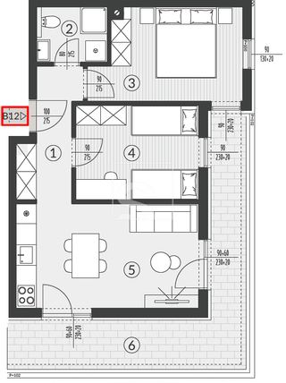 Apartment u Puli, 57.96m², 2 sobe, slika 2