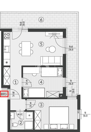 Wohnung u Puli, 57.96m², 2 sobe, slika 2
