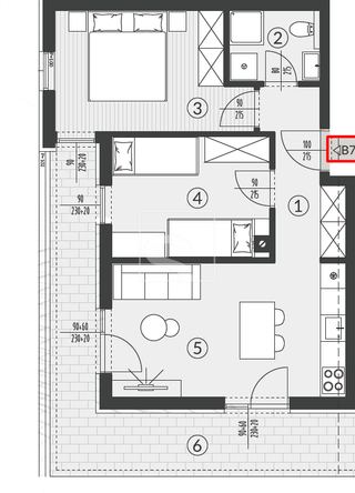 Apartment u Puli, 57.96m², 2 sobe, slika 2