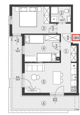 Apartment u Puli, 62.37m², 2 sobe, slika 2