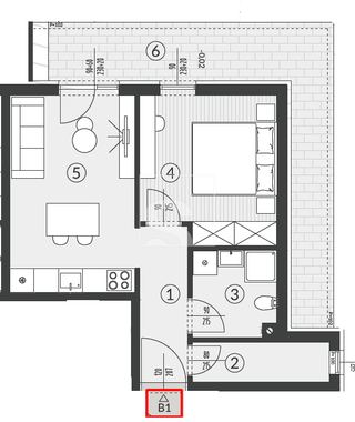 Appartamento u Puli, 51.03m², 1 soba, slika 2