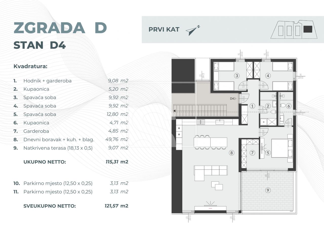 Apartment u Fažani, 121.57m², 3 sobe, slika 2