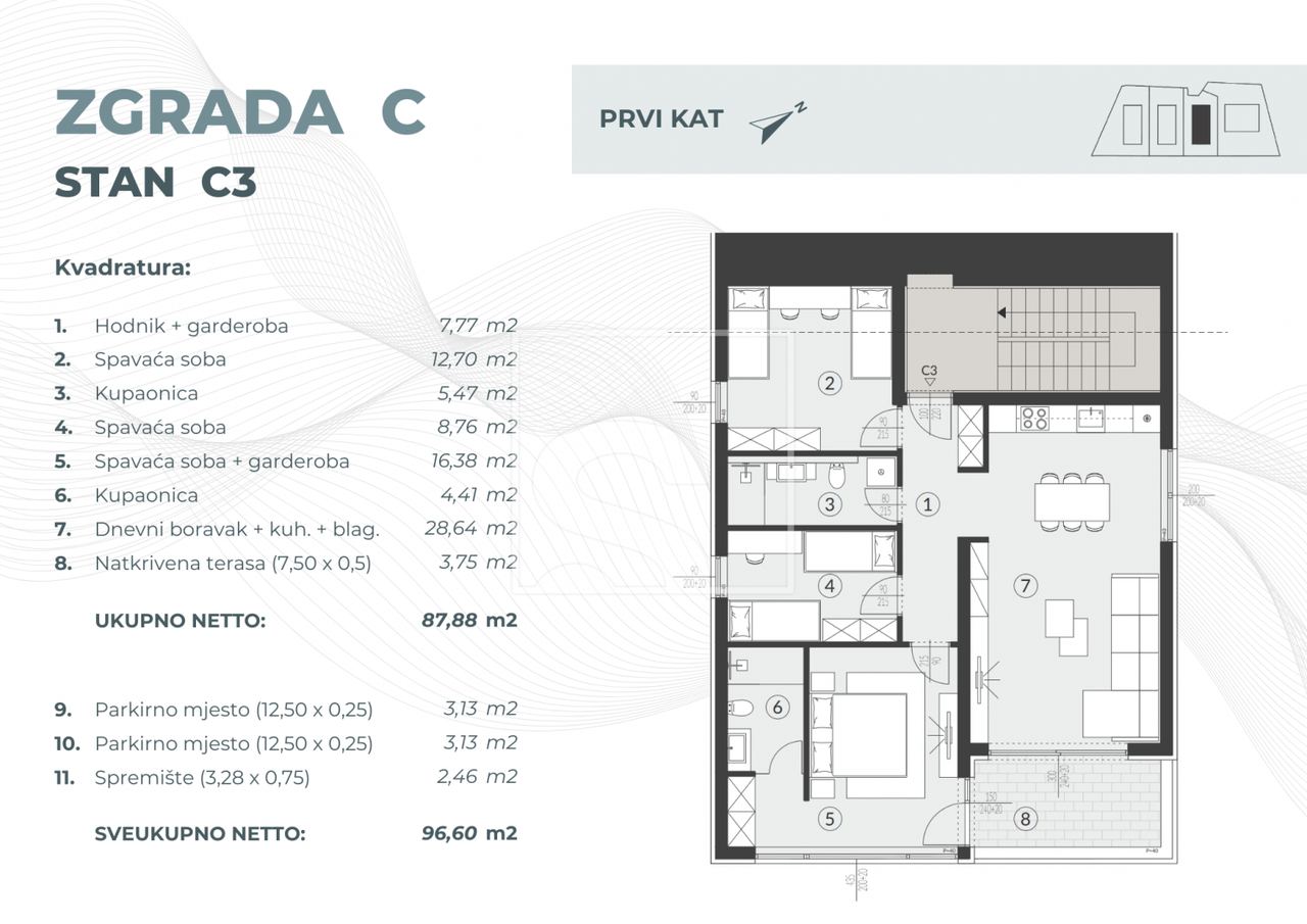 Apartment u Fažani, 96.6m², 3 sobe, slika 2