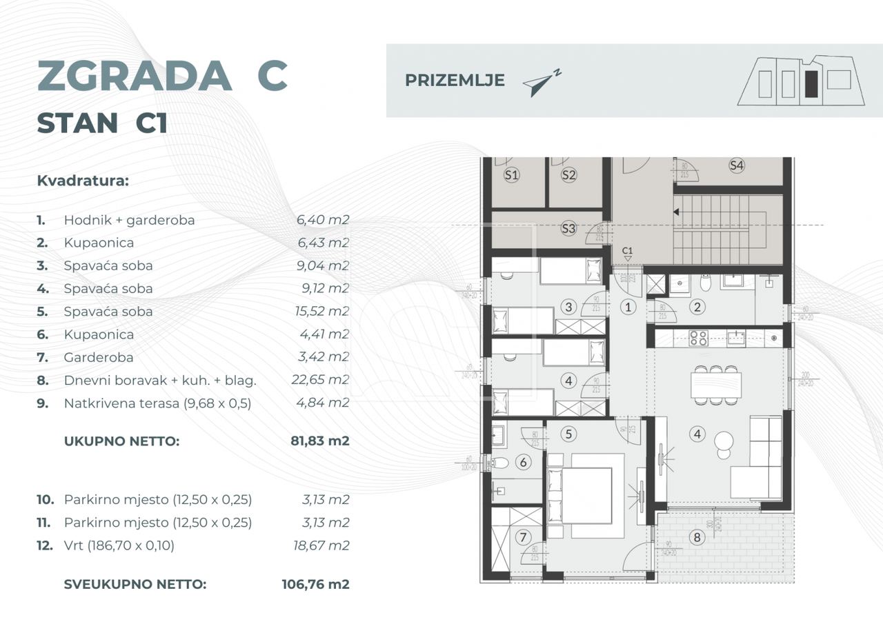 Wohnung u Fažani, 106.76m², 3 sobe, slika 2