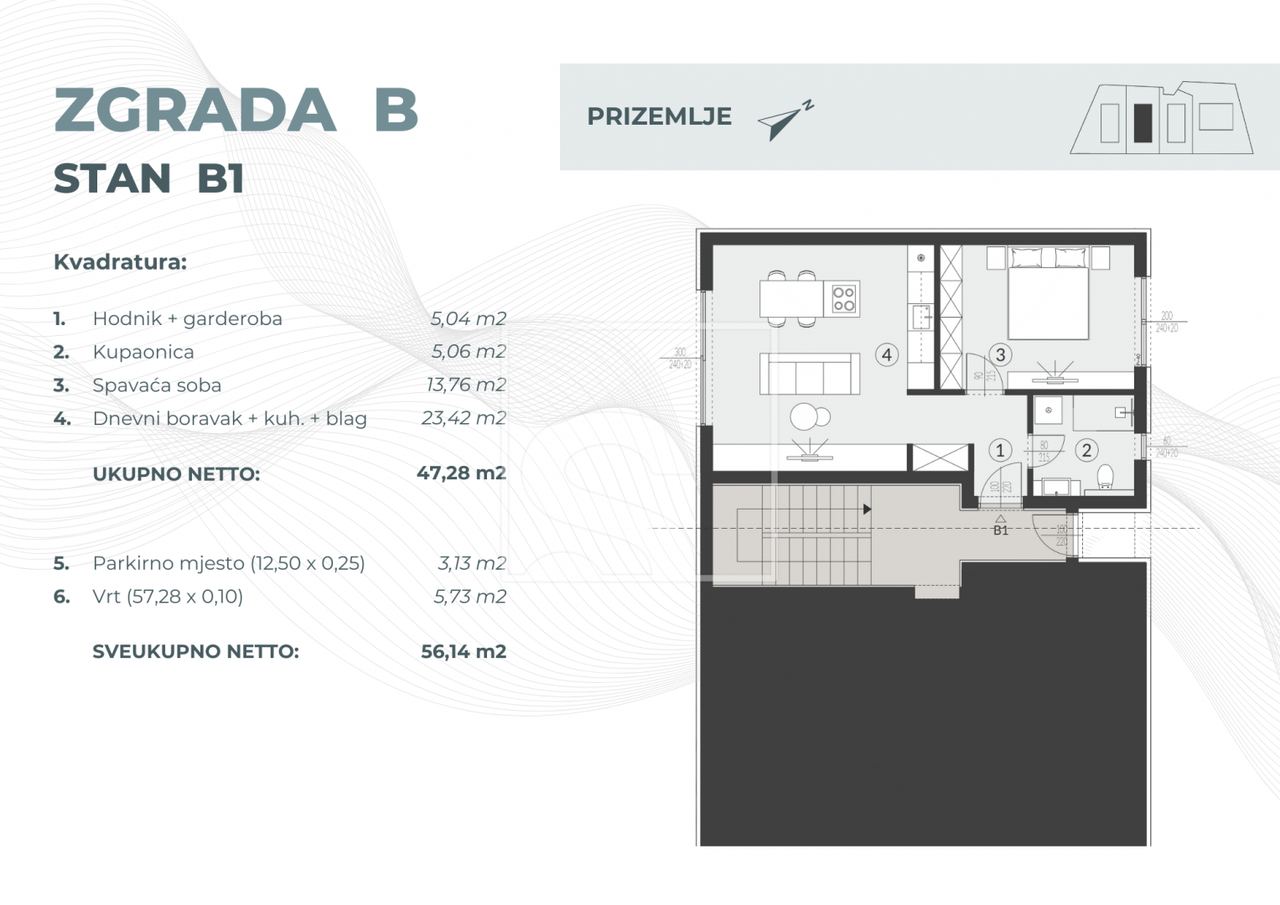 Apartment u Fažani, 56.14m², 1 soba, slika 2