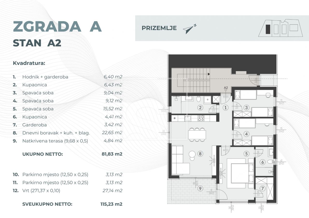 Wohnung u Fažani, 115.23m², 3 sobe, slika 2