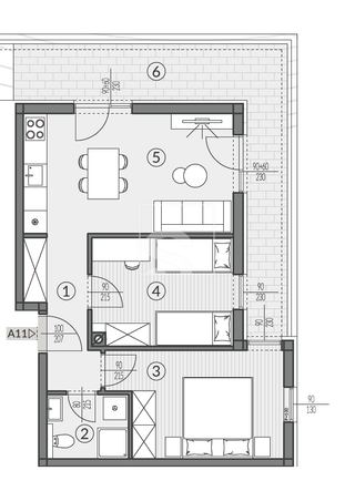 Apartment u Puli, 61.12m², 2 sobe, slika 2