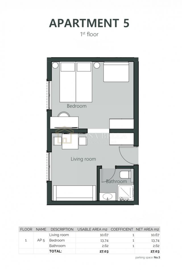 Stan u Crikvenici, 27m², 1 soba, slika 2