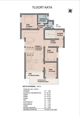 Appartamento u Crikvenici, 104.12m², 3 sobe, slika 3