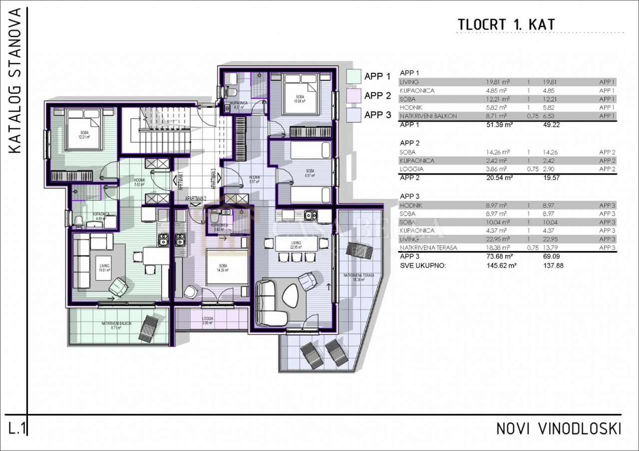 Apartment u Novi Vinodolskiu, 49.22m², 1 soba, slika 4