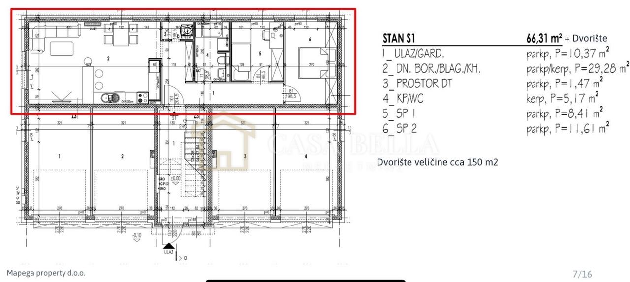 Wohnung u Velika Gorici, 66.31m², 2 sobe