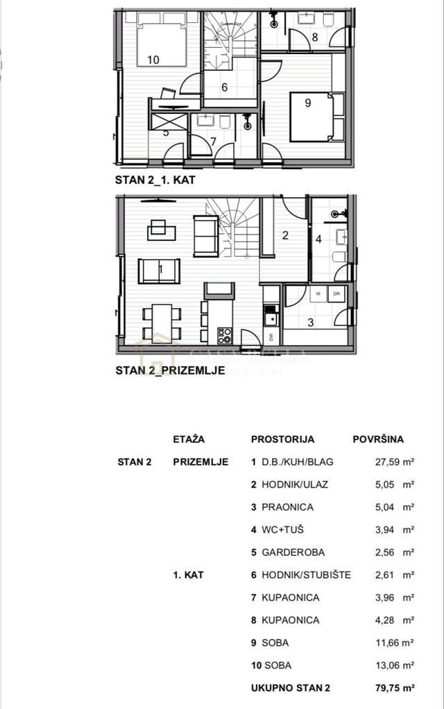 Apartment u Krku, 79.75m², 2 sobe, slika 4