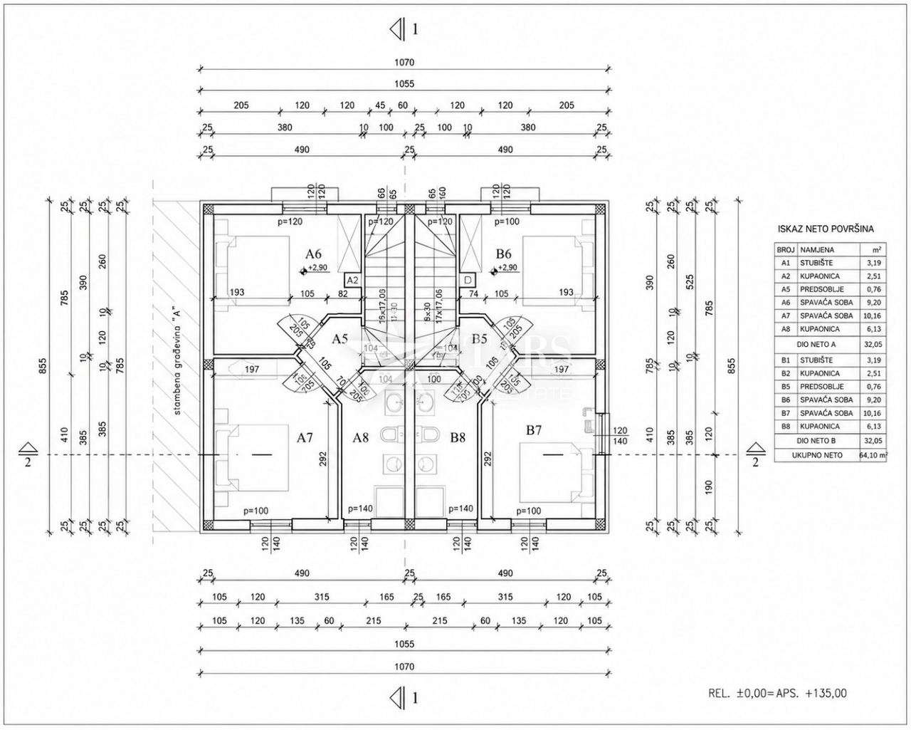 Apartment u Vodnjanu, 72.88m², 2 sobe, slika 4
