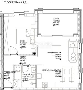 Apartment u Cresu, 74.97m², 1 soba, slika 2