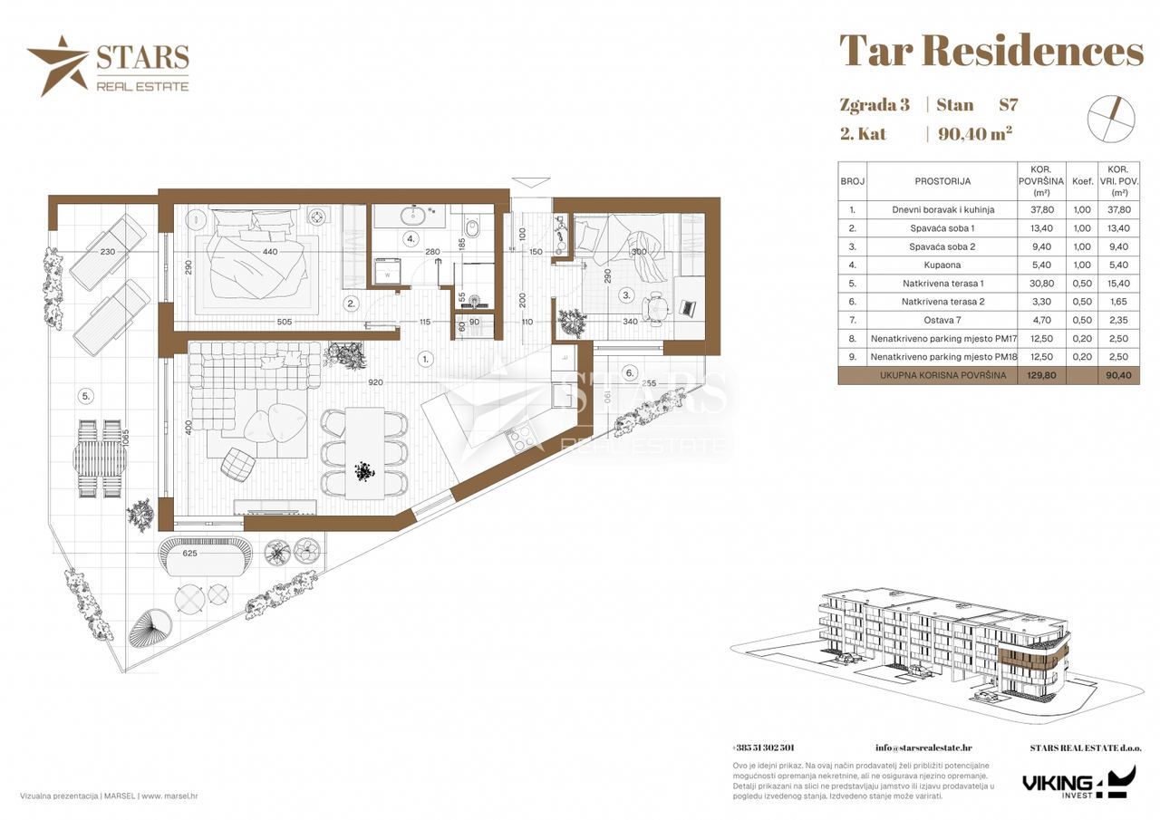 Stan u Tar-Vabrizi, 90.4m², 2 sobe, slika 2