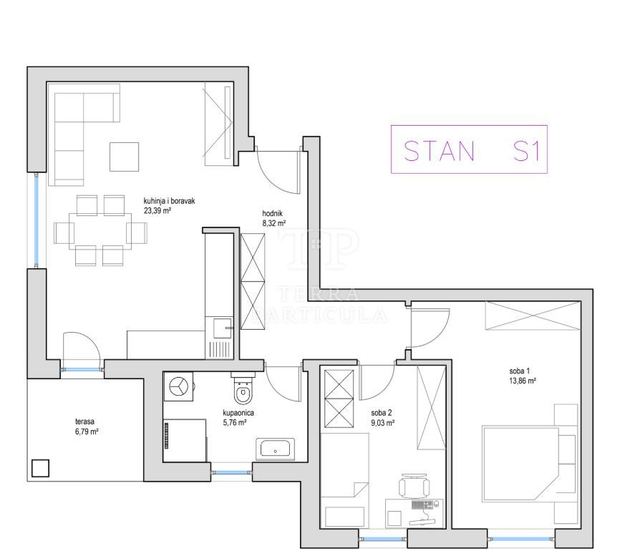 Stan u Stubičkim Toplicama, 68.29m², 2 sobe, slika 2
