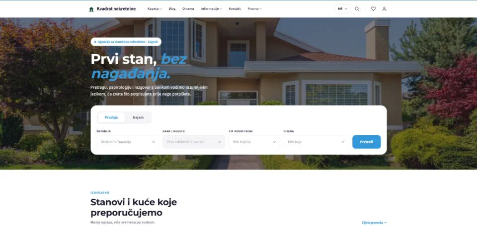 Predložak web stranice Propertico Core