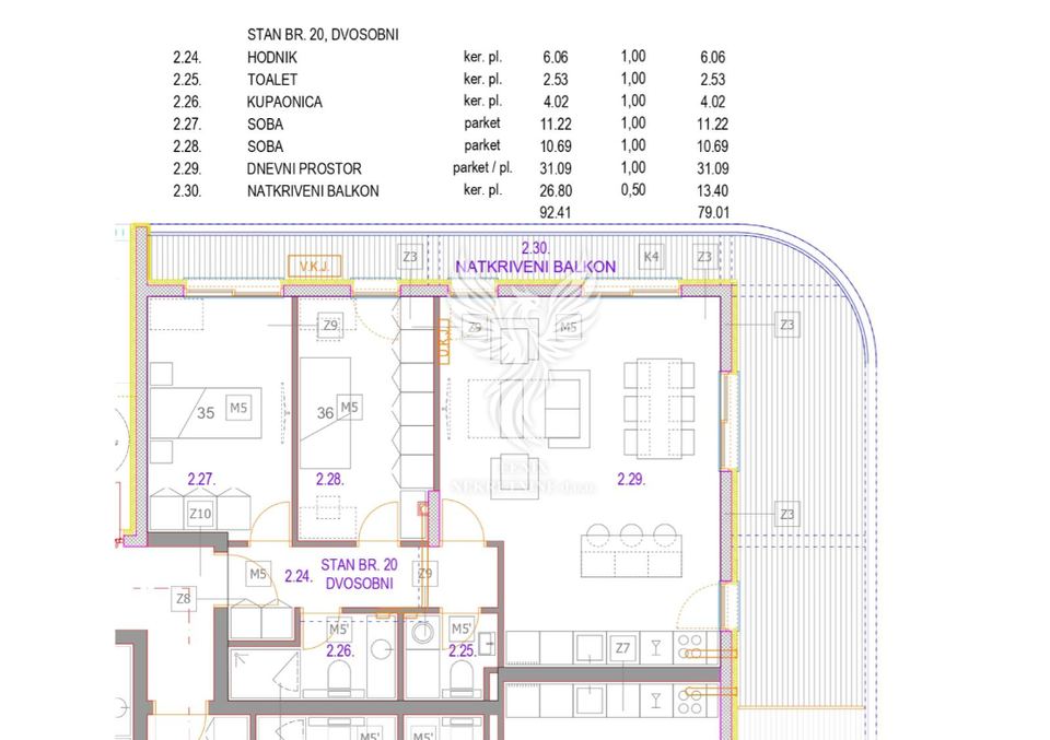 Appartamento u Splitu, 79m², 2 sobe, slika 2